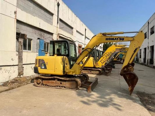 Originalfarbe Gebraucht Komatsu PC56MR-2 Mini Bagger in ausgezeichnetem Zustand
