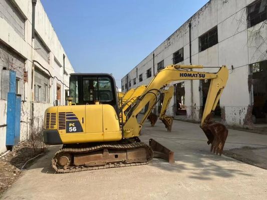 Originalfarbe Gebraucht Komatsu PC56MR-2 Mini Bagger in ausgezeichnetem Zustand