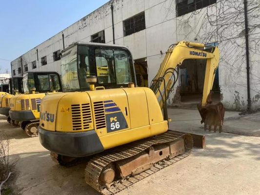 Originalfarbe Gebraucht Komatsu PC56MR-2 Mini Bagger in ausgezeichnetem Zustand