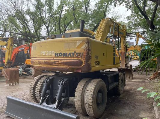 Kompakter Japan Gebrauchtkomatsu Bagger PC150W-6 Gebrauchtradbagger