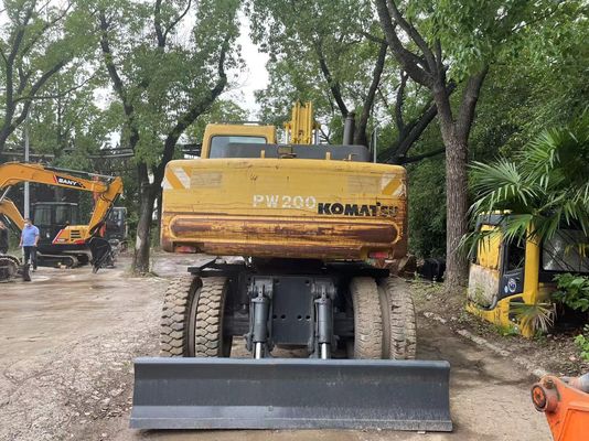 Kompakter Japan Gebrauchtkomatsu Bagger PC150W-6 Gebrauchtradbagger
