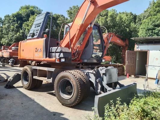 Originalfarbe Gebrauchtes Hitachi ZX160W Radbagger in gutem Zustand